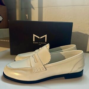 Marc Fisher White Loafers